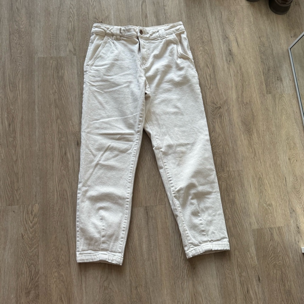 SEZANE manu trousers in mottled ecru